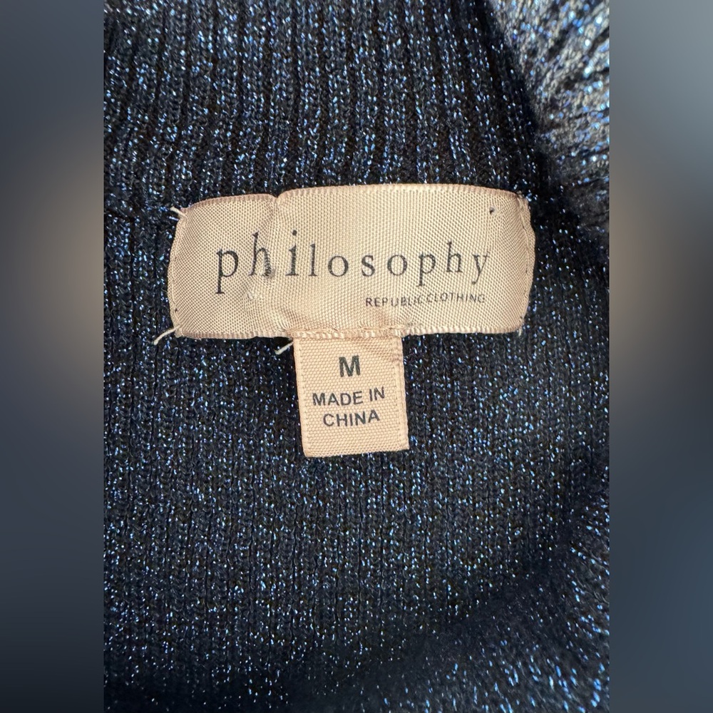 Philosophy - Elegant‎ Navy Blue Women's Bodycon dress/tunic, size medium - Picture 6 of 11
